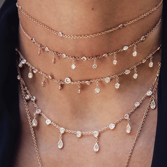 JACQUIE AICHE FULL DIAMOND SHAKER NECKLACE - Picture 2 of 2